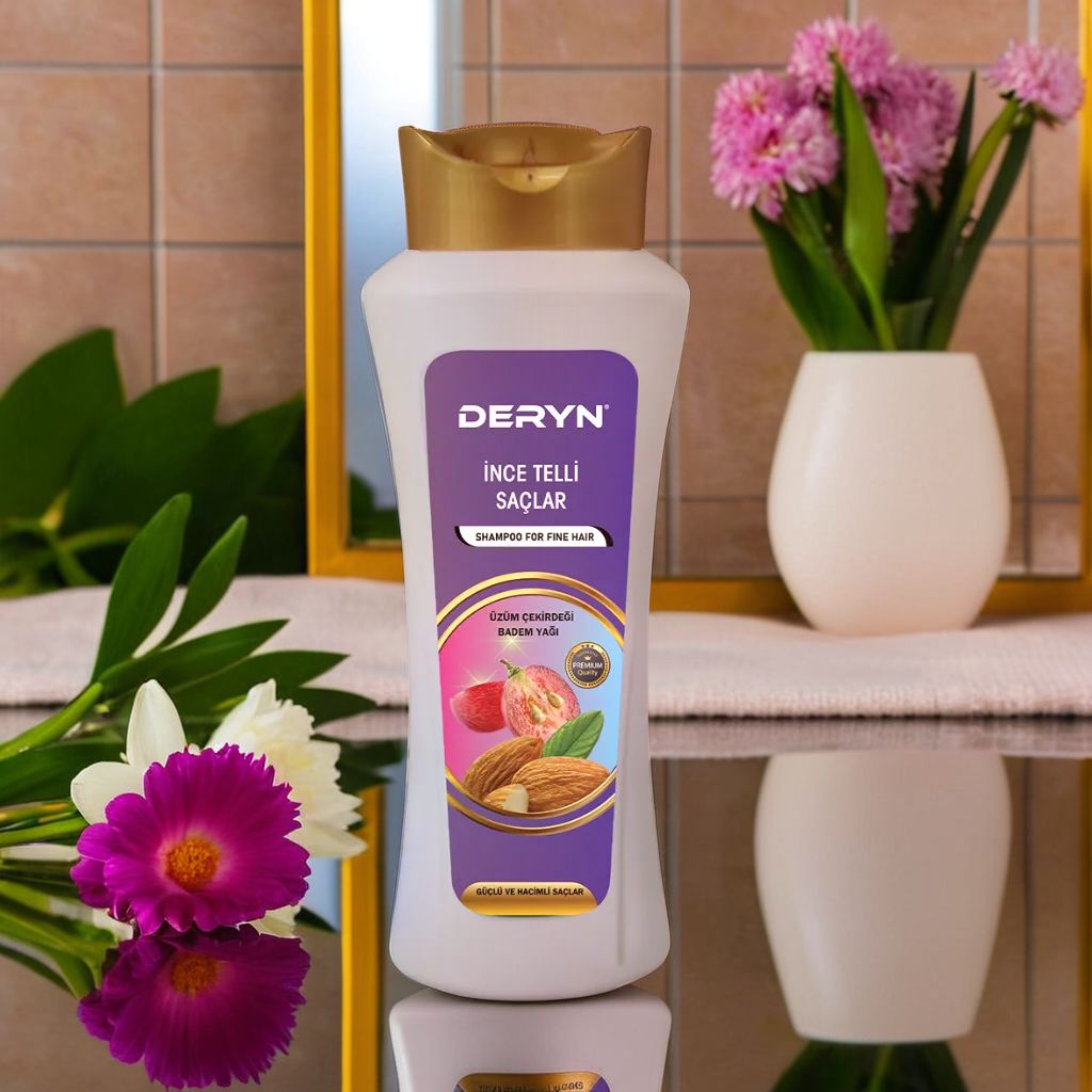 Deryn İnce Telli Saçlar İçin Şampuan - Hacim ve Dolgunluk Sağlayan Şampuan